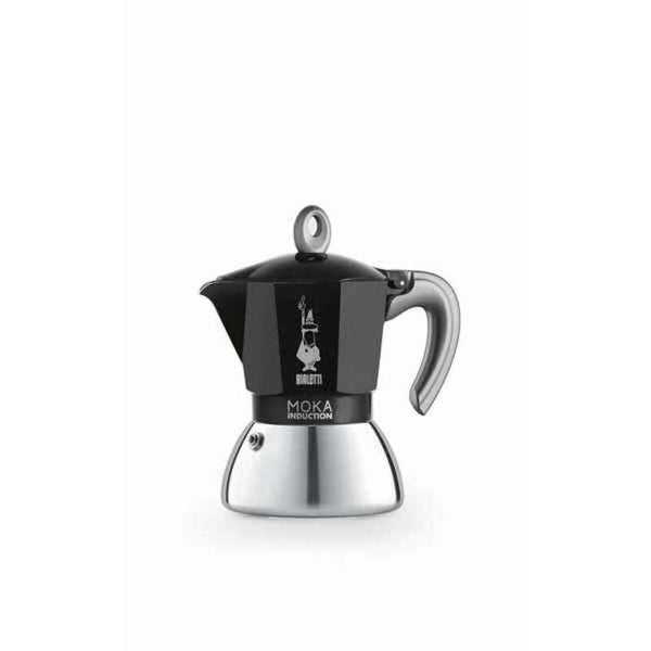 Italienische Kaffeemaschine Bialetti Moka Schwarz Edelstahl Aluminium 200 ml 4 Kopper