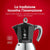 Italienische Kaffeemaschine Bialetti Moka Schwarz Edelstahl Aluminium 200 ml 4 Kopper