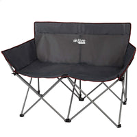 Gepolsterte Campingstuhl Aktive 52882 Schwarz Stahl 2 Plätze (Restauriert B)