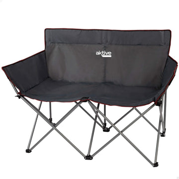 Gepolsterte Campingstuhl Aktive 52882 Schwarz Stahl 2 Plätze (Restauriert B)