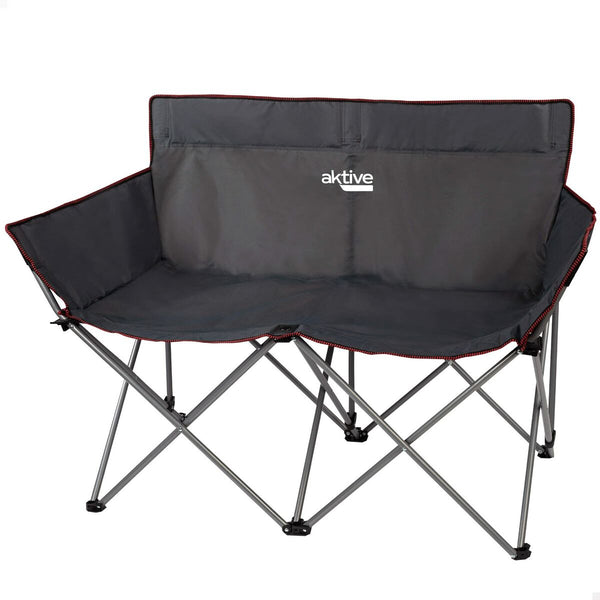 Gepolsterte Campingstuhl Aktive 52882 Schwarz Stahl 2 Plätze (Restauriert B)