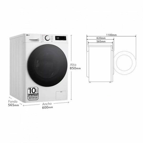 Intelligente Waschmaschine-Trockner LG F4DR6011AGW 11 kg/6 kg 1400 rpm