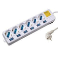 Steckerleiste mit 6 Steckdosen und Schalter Ewent EW3932 1,5 m 2500W Weiß (1,5 m)