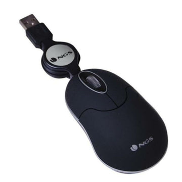 Zurückziehbare Maus NGS NGS-MOUSE-0973 Schwarz 1000 dpi