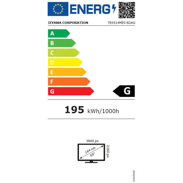 Videowall-Monitor Iiyama PROLITE TE6514MIS-B2AG 65" 4K Ultra HD