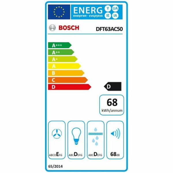 Konventioneller Rauchfang BOSCH DFT63AC50 60 cm 360 m³/h 68 dB 146W Edelstahl