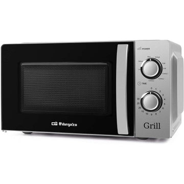Mikrowelle mit Grill Orbegozo MIG 2138 Schwarz Silberfarben 700 W 20 L