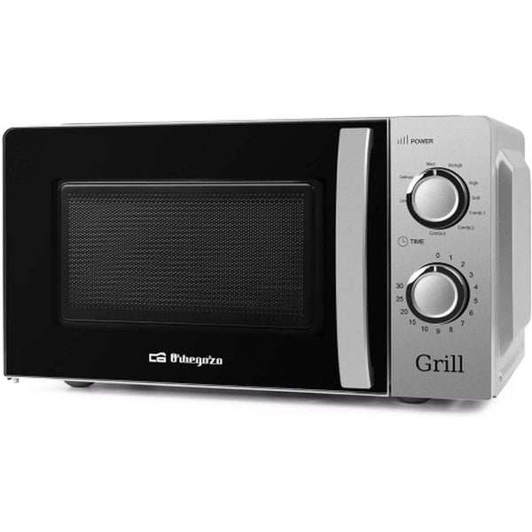 Mikrowelle mit Grill Orbegozo MIG 2138 Schwarz Silberfarben 700 W 20 L
