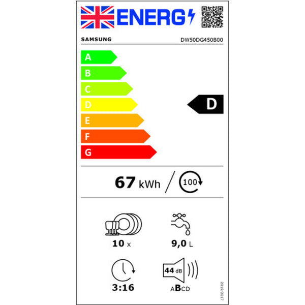 Geschirrspüler Samsung DW50DG450B00ET 45 cm