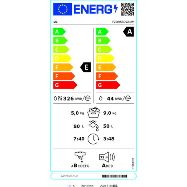 Waschmaschine / Trockner LG F2DR5S09A1W 5 kg 1200 rpm