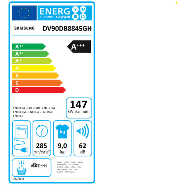 Kondensationstrockner Samsung DV90DB8845GHU3 Weiß 9 kg