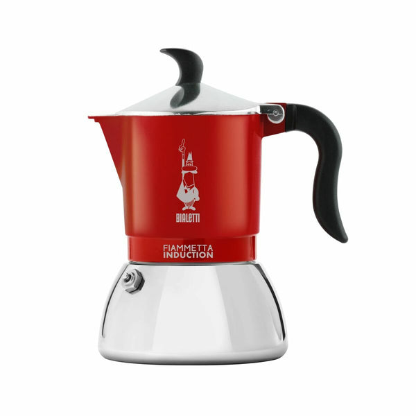 Italienische Kaffeemaschine Bialetti FIAMMETTA INDUCTI Rot Aluminium 4 Kopper