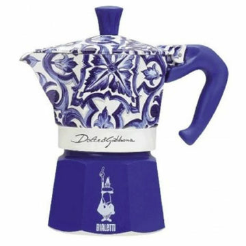Italienische Kaffeemaschine Bialetti MOKA D&G BLU MEDIT. 6T Blau Aluminium 6 Tassen