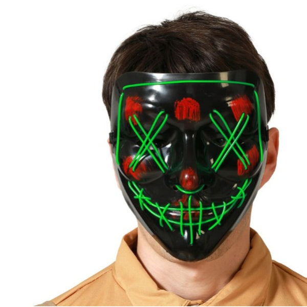 Maske grün Terror LED Leicht