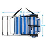 Gepolsterte Campingstuhl Marineblau 106 x 47 x 45 cm