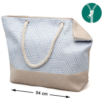 Handtasche Blau Strand Geometrisch 54 x 36,5 x 14 cm