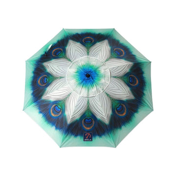 Sonnenschirm grün Ø 180 cm SPF50+ Pfau