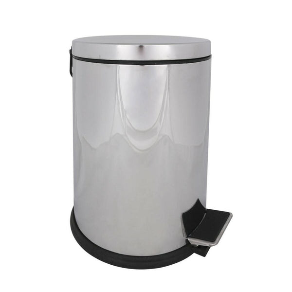 Papierkorb mit Pedal Confortime Silberfarben Metall