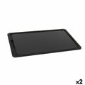 Schnelle Auftauplatte für Nahrungsmittel Percutti   Schwarz 39 x 23 cm Entfrostfunktion (2 Stück)