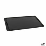 Schnelle Auftauplatte für Nahrungsmittel Percutti   Schwarz 39 x 23 cm Entfrostfunktion (2 Stück)