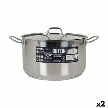 Kochtopf mit Deckel Quttin Hotel Stahl ø 30 x 17 cm (2 Stück)