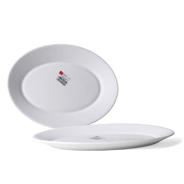 Kochschüssel Bormioli Toledo Weiß Glas Oval 30 x 21 x 2,7 cm (24 Stück)