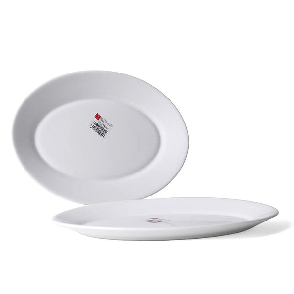 Kochschüssel Bormioli Toledo Weiß Glas Oval 30 x 21 x 2,7 cm (24 Stück)