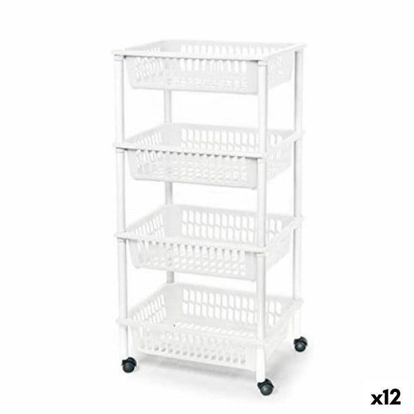 Gemüsewagen Tontarelli Mito 4 Kunststoff Weiß 40 x 29 x 62 cm (12 Stück)