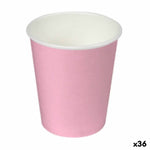 Geschirr-Set Algon Pappe Einwegartikel Rosa (36 Stück)