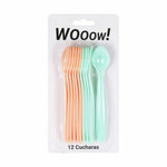 Wiederverwendbares Löffelset Wiederverwendbar Bunt 20 cm 12 Stücke (36 Stück)