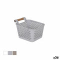 Mehrzweckkorb Confortime Holz Kunststoff 13 x 11 x 8 cm Mit Griffen (36 Stück)