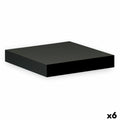 Regale Confortime Schwarz Holz MDF 23,5 x 23,5 x 3,8 cm (6 Stück)