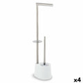 Toilettenpapierhalter mit Bürstenhalterung Confortime Stahl 66 x 22 cm (4 Stück)