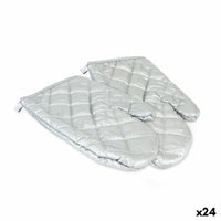 Backofenhandschuh Quttin Silberfarben 25 x 16 x 24 cm Satz 2 Stücke (24 Stück)