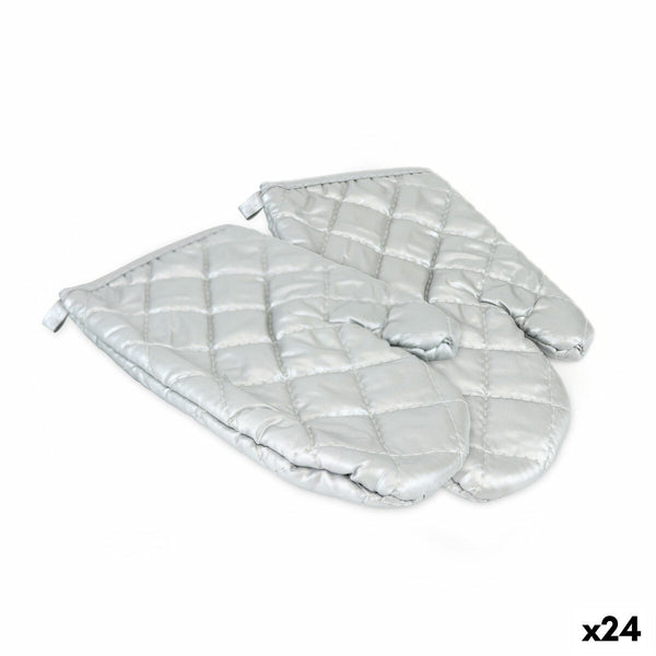 Backofenhandschuh Quttin Silberfarben 25 x 16 x 24 cm Satz 2 Stücke (24 Stück)