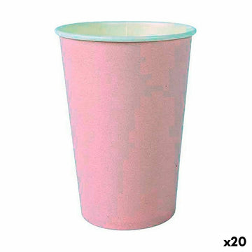 Gläserset Algon Einwegartikel Pappe Rosa 20 Stücke 220 ml (20 Stück)