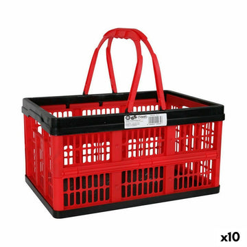 Faltschachtel mit Griffen Tontarelli Voilà 16 L Rot 39 x 25,5 x 21 cm (10 Stück)