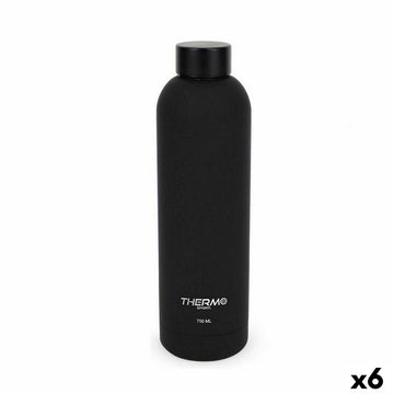 Thermosflasche ThermoSport Soft Touch Schwarz 750 ml (6 Stück)