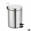 Mülleimer mit Pedal Confortime Silberfarben 7 L (6 Stück)
