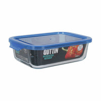 Lunchbox hermetisch Quttin Blau Durchsichtig rechteckig 1 L (6 Stück)