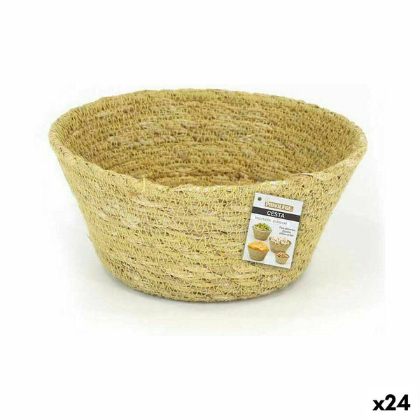 Mehrzweckkorb Privilege Seegras rund kreisförmig 18 x 8 cm (24 Stück)