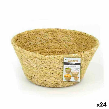 Mehrzweckkorb Privilege Seegras rund kreisförmig 10 x 6 cm (24 Stück)