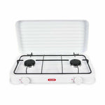 Gaskocher Algon mit Deckel Weiß 4400 W 55 x 7 x 32 cm (2 Stück)