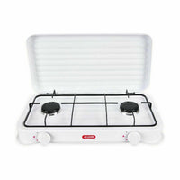 Gaskocher Algon mit Deckel Weiß 4400 W 55 x 7 x 32 cm (2 Stück)