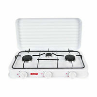 Gaskocher Algon mit Deckel Weiß 5400 W 55 x 7 x 32 cm (2 Stück)