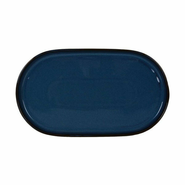 Tablett für Snacks La Mediterránea Chester Blau Oval 36 x 20,5 x 3 cm (6 Stück)