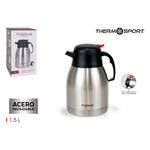 Thermoskanne ThermoSport Edelstahl 1,5 L Knopf (6 Stück)