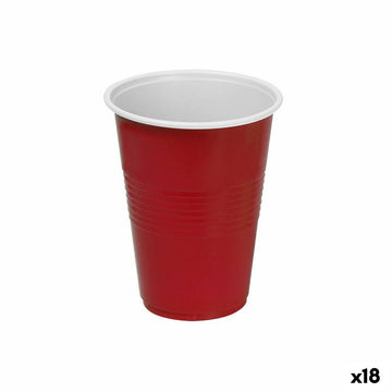 Mehrweg-Gläser-Set Algon Kunststoff Rot 10 Stücke 450 ml (18 Stück)