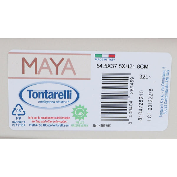 Wäschekorb Tontarelli Maya Beige Kunststoff 54,5 x 37,5 x 22 cm (12 Stück)