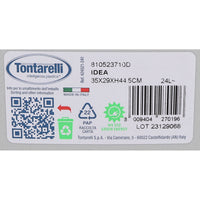 Mülleimer mit Pedal Tontarelli Idea Grau 24 L (4 Stück)